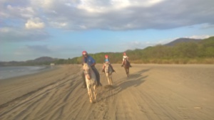 My loved ones riding to Playa Conchal